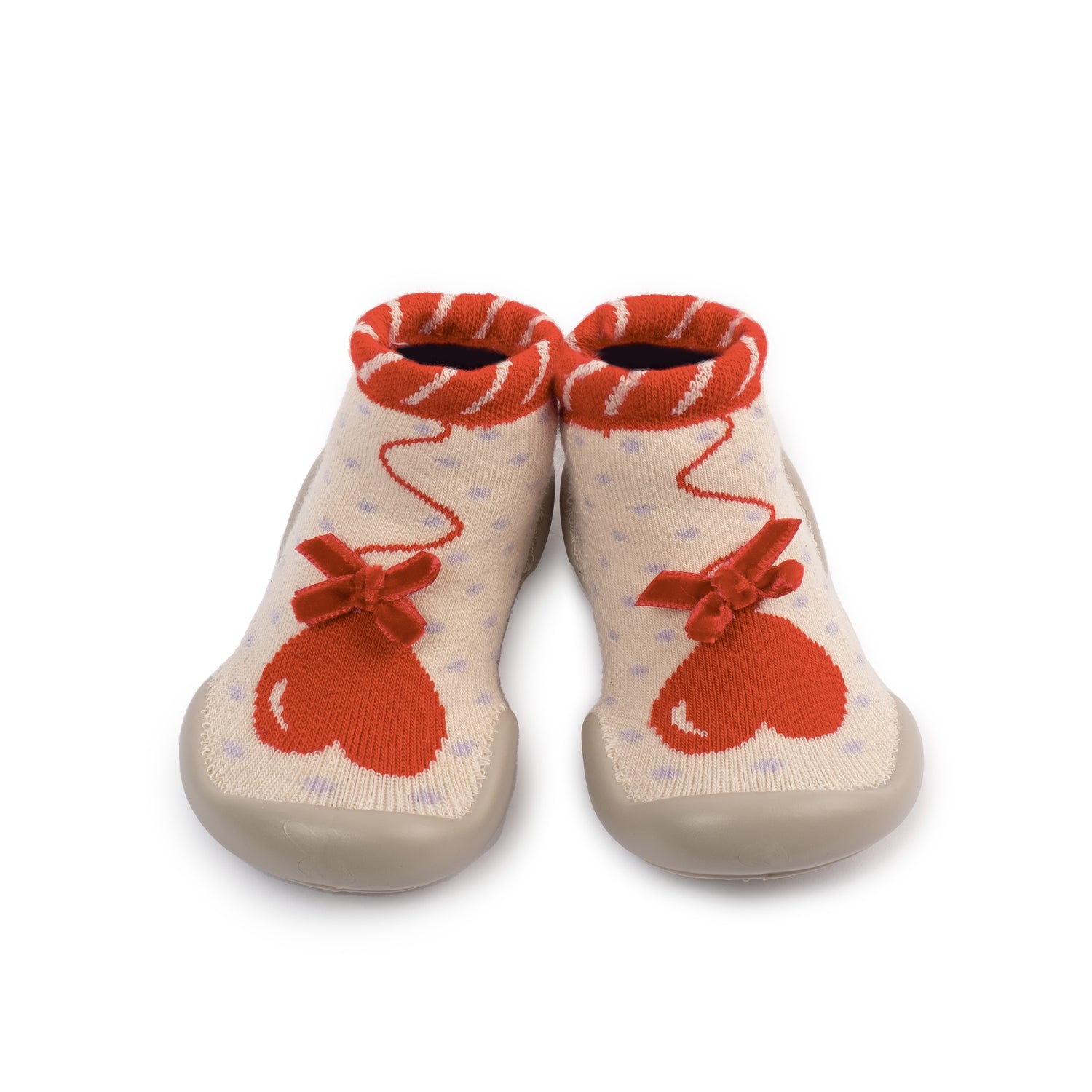 Ballon Coeur avec Noeud velours rouge