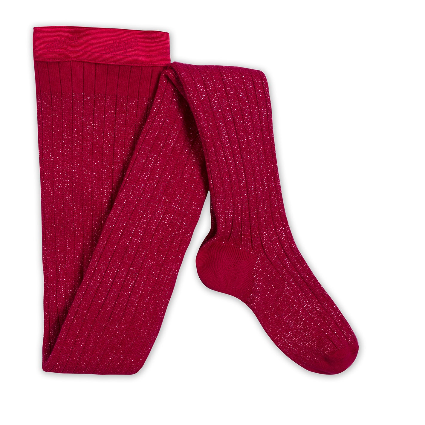 Collants à côtes brillants